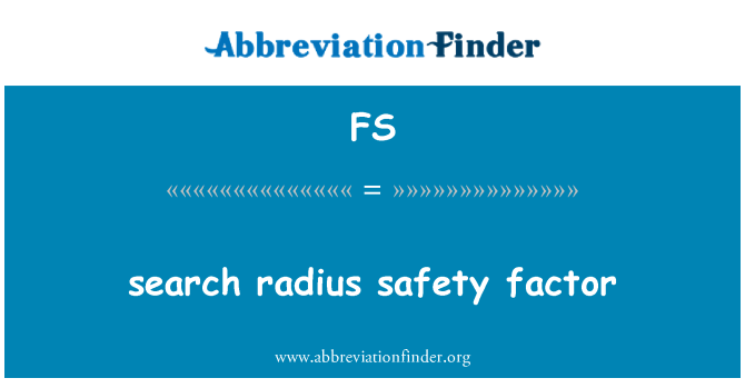 FS: معامل السلامة radius البحث