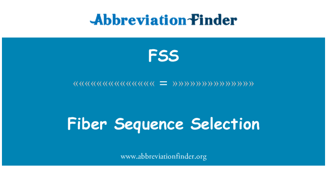 FSS: Izbor vlaken zaporedje