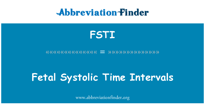 FSTI: Sikiön systolinen aikavälejä