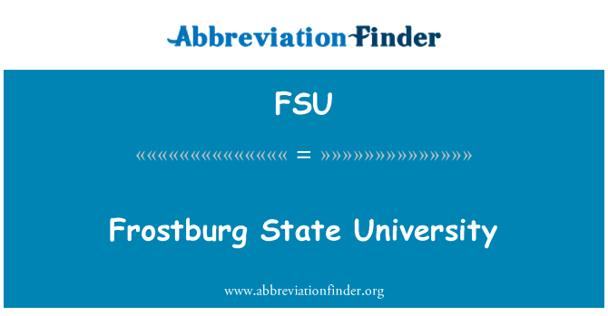 FSU: Università tal-Istat Frostburg