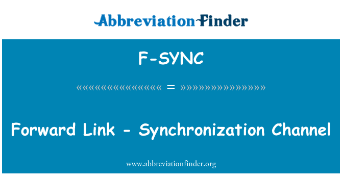 F-SYNC: Jibgħat Link - kanal tas-sinkronizzazzjoni