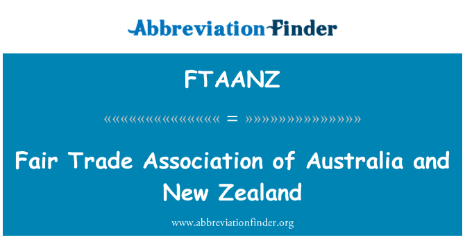 FTAANZ: Združenie spravodlivého obchodu Austrália a Nový Zéland