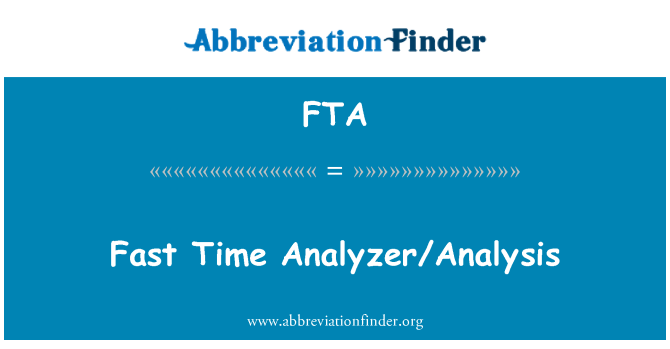 FTA: Brzo vrijeme analizator/analiza