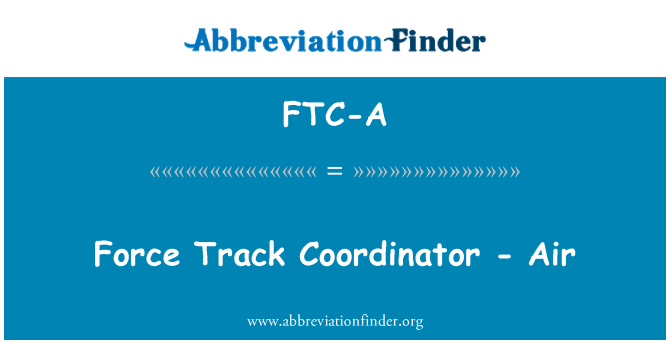 FTC-A: Vzdušných sil Track koordinátor-