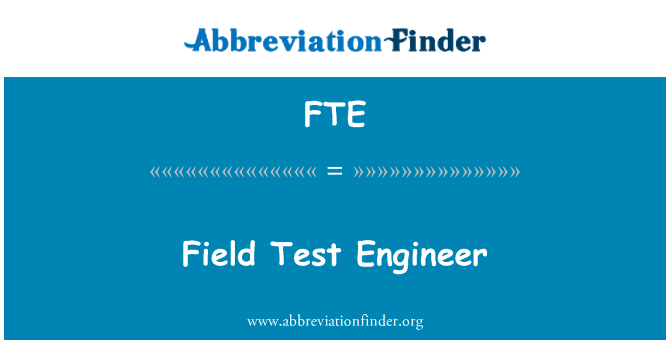 FTE: Test inženýr