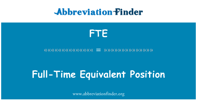 FTE: Posición equivalente a tiempo completo