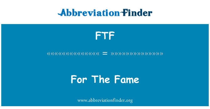 FTF: Lai slava