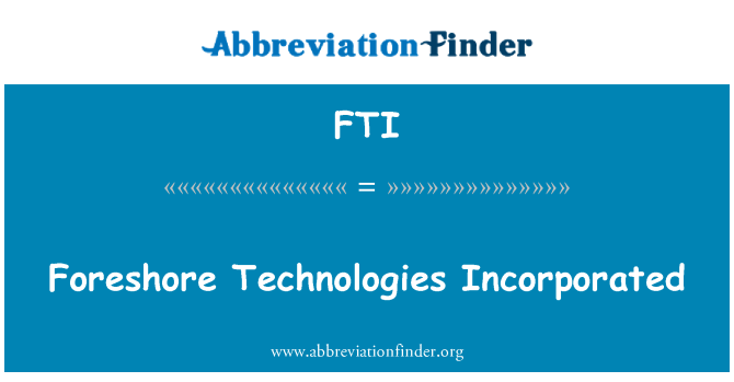 FTI: Foreshore teknologier indarbejdet