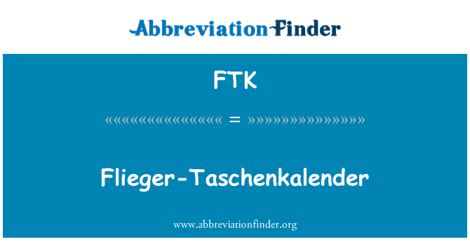 FTK: Flieger-Taschenkalender