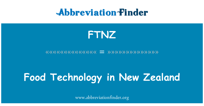 FTNZ: טכנולוגיית מזון בניו זילנד