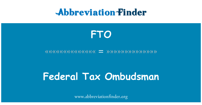 FTO: وفاقی ٹیکس محتسب