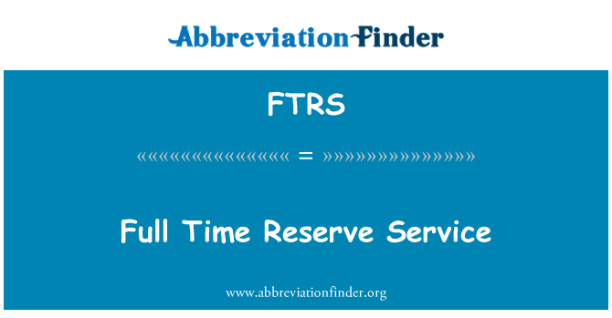 FTRS: Servizz ta ' riserva full-time