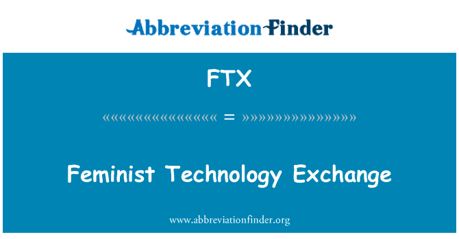 FTX: Feministische technologie Exchange