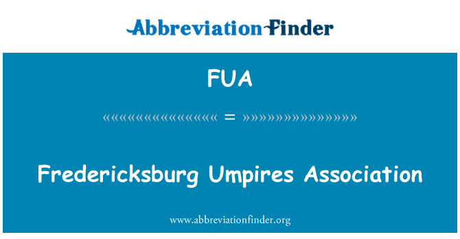 FUA: Fredericksburg अंपायर एसोसिएशन