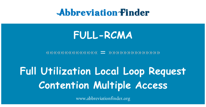 FULL-RCMA: Boucle locale pleine utilisation demander prétention accès Multiple