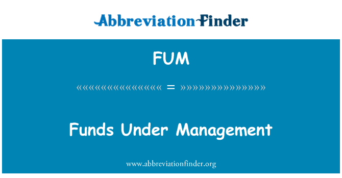 FUM: 資金管理の下で
