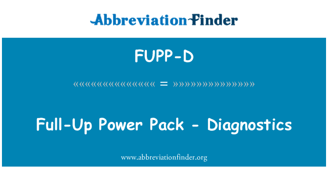 FUPP-D: Plno Power Pack - Diagnostika
