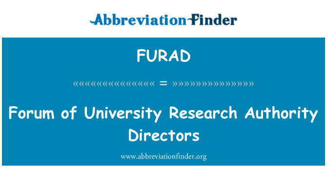 FURAD: 論壇的大學研究局董事