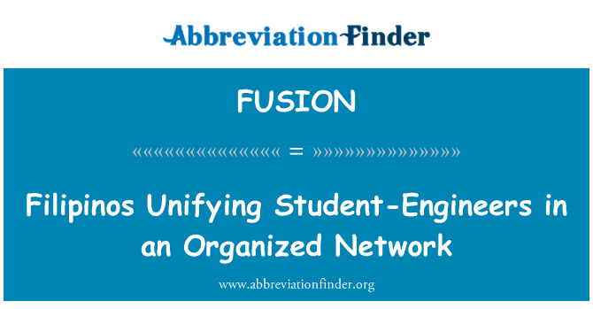 FUSION: Filipínci sjednocující Student inženýři v organizované síti