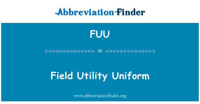 FUU: Feld Utility Uniform