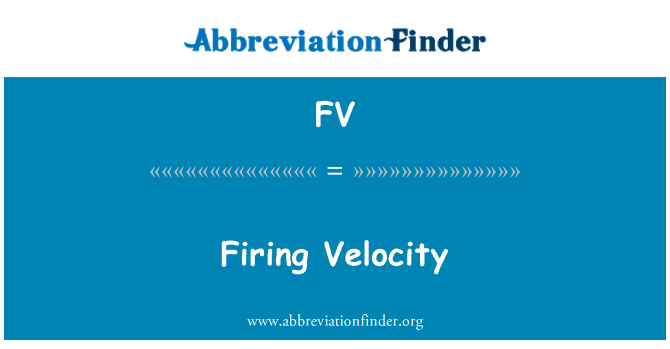 FV: 発射速度