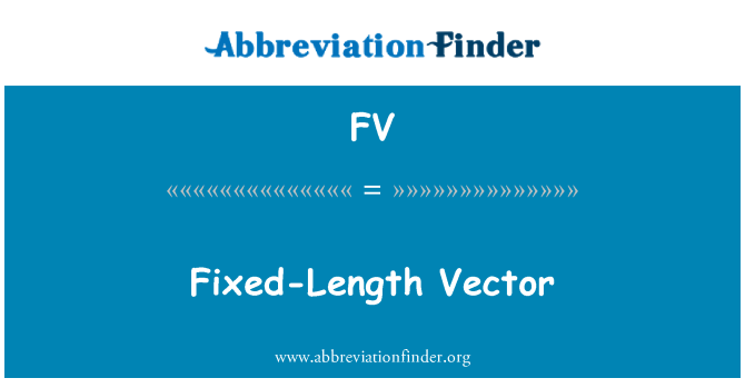 FV: Vector de longitud fixa