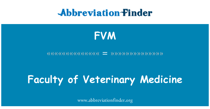 FVM: Fakultà tal-mediċina veterinarja