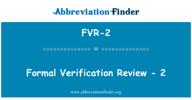 FVR-2: Verifikácia recenzia - 2