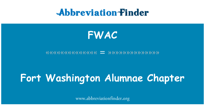 FWAC: Fort Washington Alumnae poglavlje