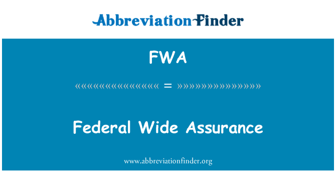 FWA: Szövetségi széles minőségbiztosítási