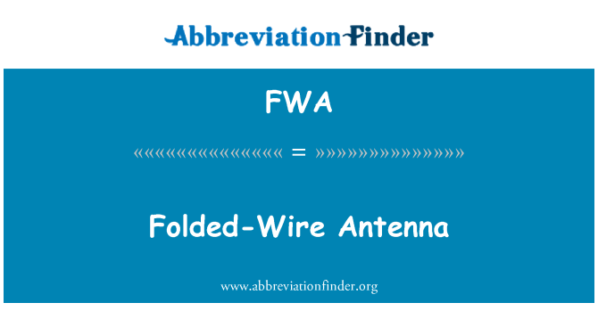 FWA: พับสายเสาอากาศ