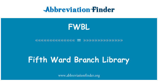 FWBL: Senkyèm bibliyotèk Branch chiriji