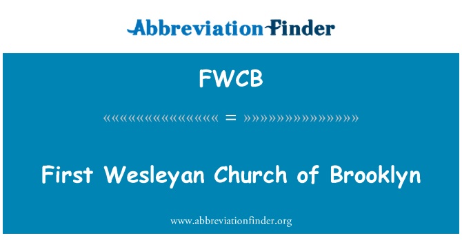 FWCB: Iglesia wesleyana de Brooklyn