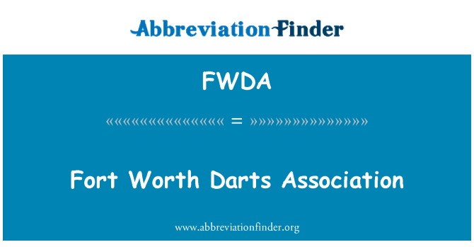 FWDA: Fort Worth šipky asociace