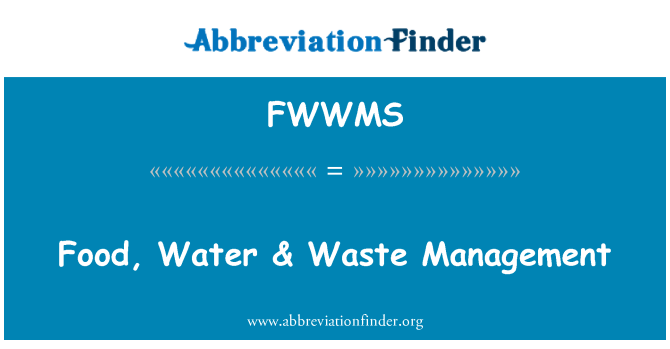 FWWMS: Voedsel, Water & afvalbeheer