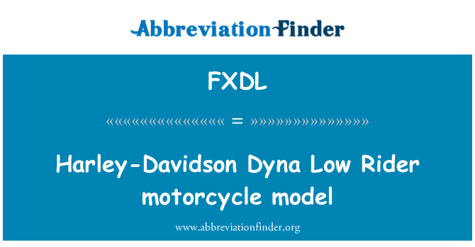 FXDL: Modello di moto Harley-Davidson Dyna Low Rider