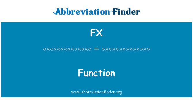 FX: Il-funzjoni