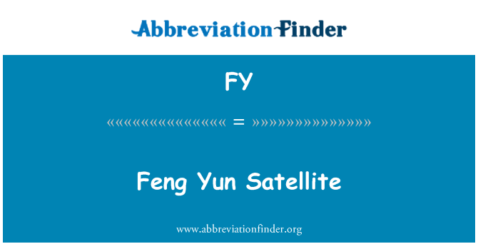 FY: Feng Yun Satelliten