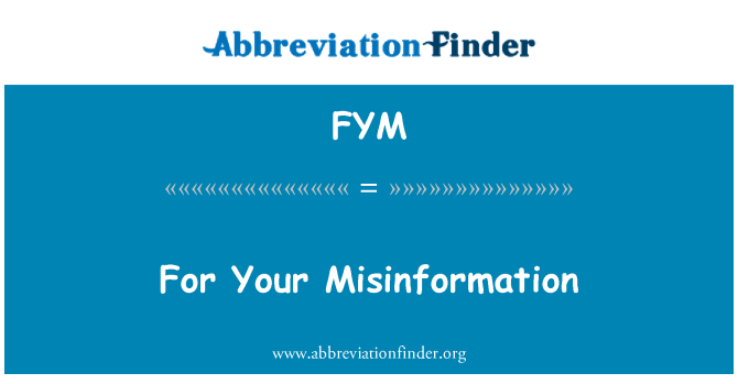 FYM: Għall-Misinformation tiegħek