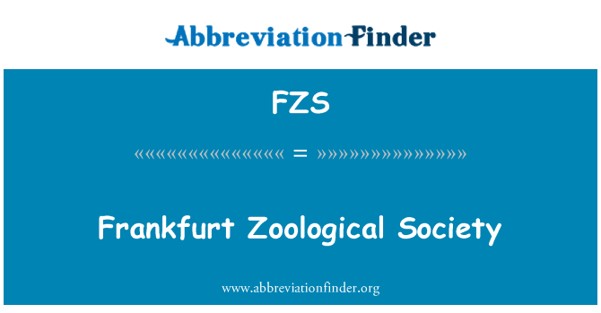 FZS: Frankfurt Zoological Society