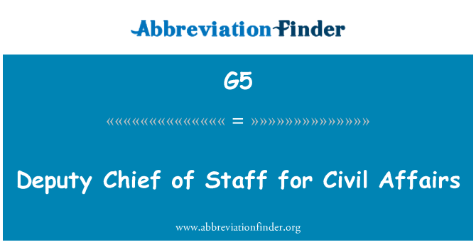 G5: Adjunct şef de stat major pentru afacerile civile