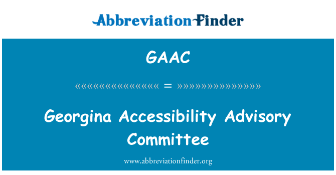 GAAC: Georgina एक्सेसिबिलिटी सलाहकार समिति