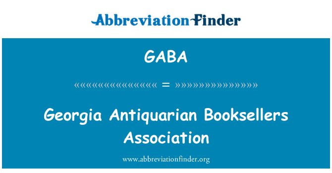GABA: Georgien Antiquarian Booksellers Association
