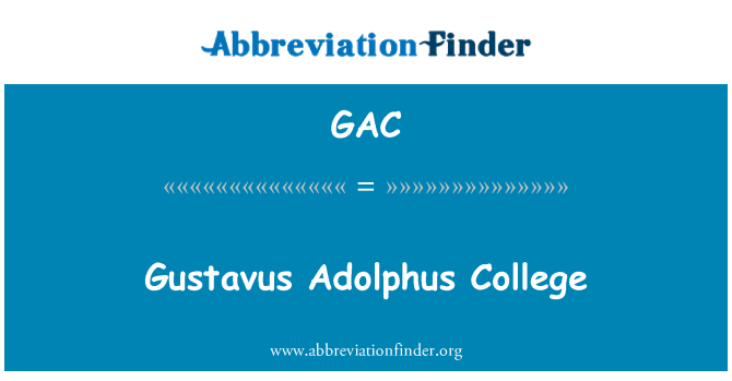 GAC: Gustavus Adolphus kolèj