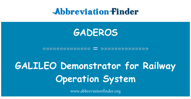GADEROS: 伽利略示威者為鐵路運營系統的