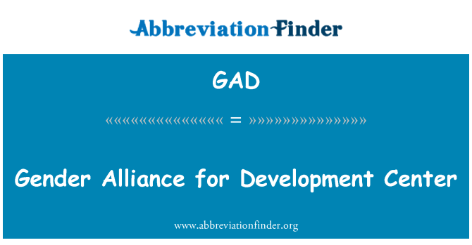 GAD: Gènere Aliança per centre de desenvolupament
