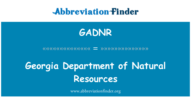 GADNR: جورجيا في إدارة الموارد الطبيعية