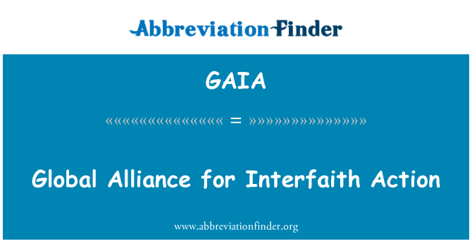GAIA: Alleanza globali għall-azzjoni Interfaith