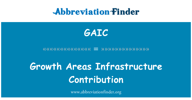 GAIC: Contribuição de infra-estrutura de áreas de crescimento