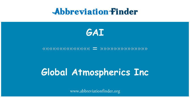 GAI: גלובל Atmospherics Inc